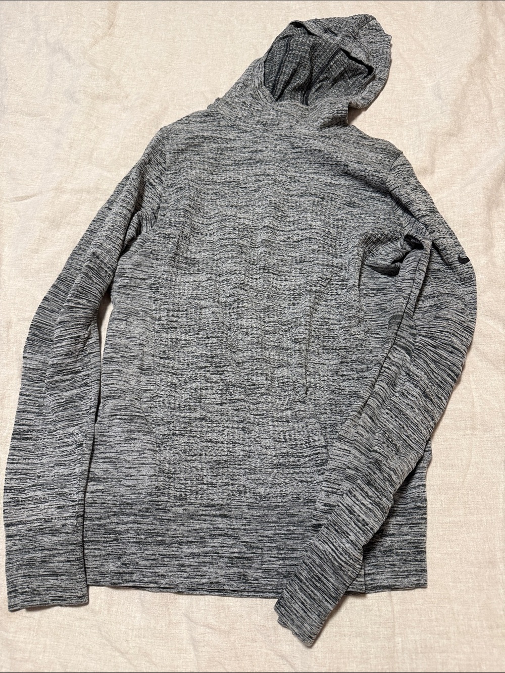Nike Women's Gray Marled Hoodie Sweatshirt